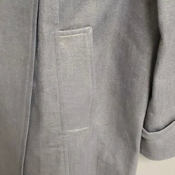 INC Metallic Gold Retro Swing Trench Coat - Size Large - Picture 7 of 7